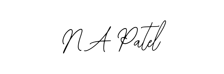 The best way (Bearetta-2O07w) to make a short signature is to pick only two or three words in your name. The name N A Patel include a total of six letters. For converting this name. N A Patel signature style 12 images and pictures png
