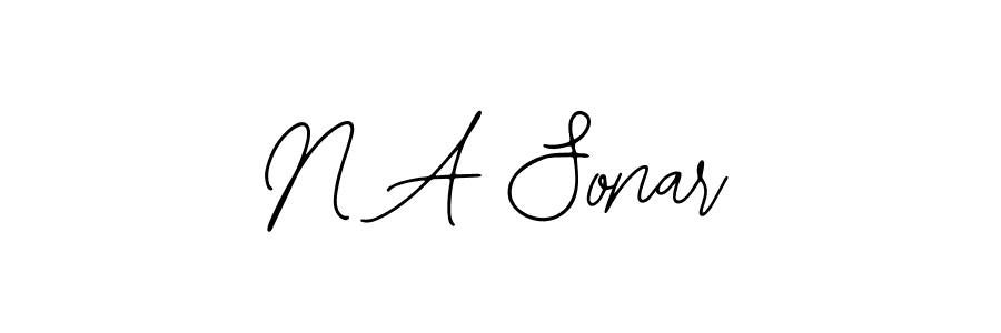 You should practise on your own different ways (Bearetta-2O07w) to write your name (N A Sonar) in signature. don't let someone else do it for you. N A Sonar signature style 12 images and pictures png