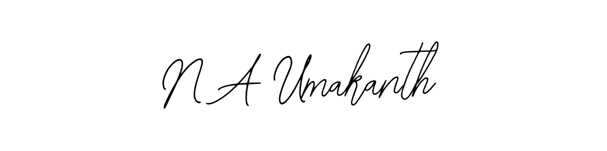 Make a beautiful signature design for name N A Umakanth. With this signature (Bearetta-2O07w) style, you can create a handwritten signature for free. N A Umakanth signature style 12 images and pictures png