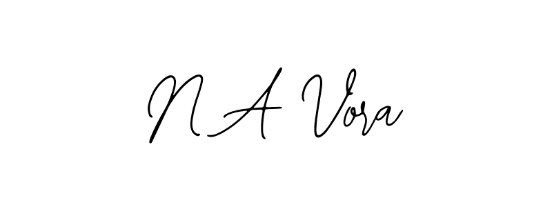 You should practise on your own different ways (Bearetta-2O07w) to write your name (N A Vora) in signature. don't let someone else do it for you. N A Vora signature style 12 images and pictures png