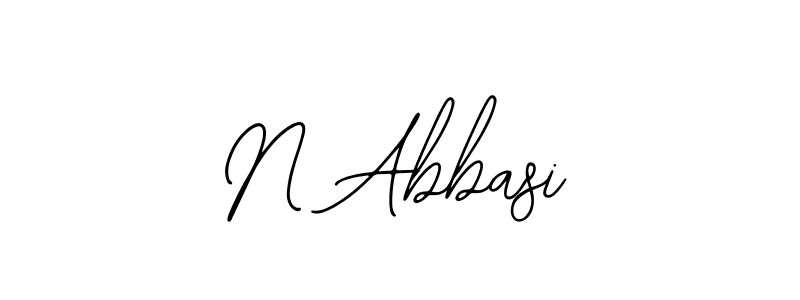 How to make N Abbasi name signature. Use Bearetta-2O07w style for creating short signs online. This is the latest handwritten sign. N Abbasi signature style 12 images and pictures png