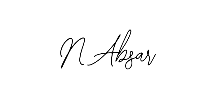 You should practise on your own different ways (Bearetta-2O07w) to write your name (N Absar) in signature. don't let someone else do it for you. N Absar signature style 12 images and pictures png