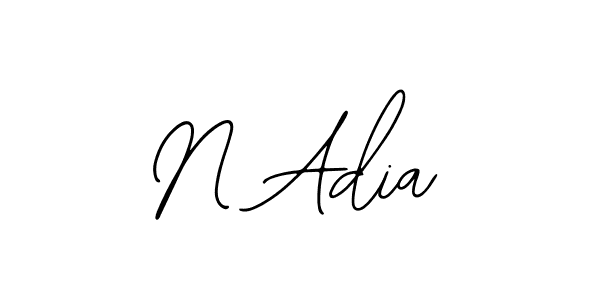 Design your own signature with our free online signature maker. With this signature software, you can create a handwritten (Bearetta-2O07w) signature for name N Adia. N Adia signature style 12 images and pictures png