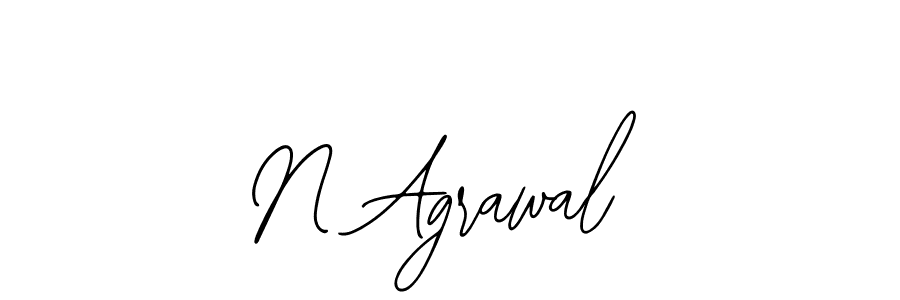 The best way (Bearetta-2O07w) to make a short signature is to pick only two or three words in your name. The name N Agrawal include a total of six letters. For converting this name. N Agrawal signature style 12 images and pictures png