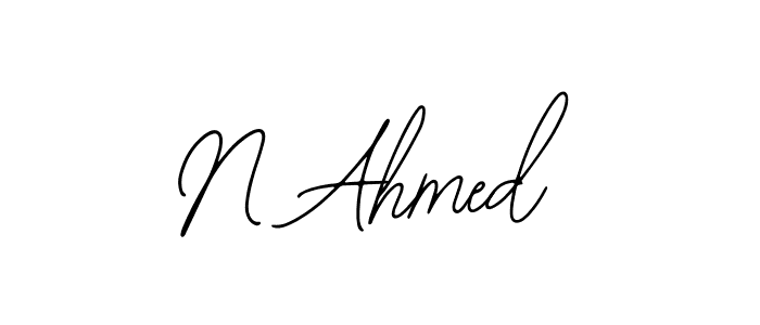 Also we have N Ahmed name is the best signature style. Create professional handwritten signature collection using Bearetta-2O07w autograph style. N Ahmed signature style 12 images and pictures png