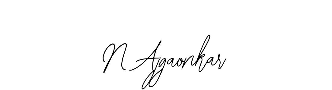 How to make N Ajgaonkar name signature. Use Bearetta-2O07w style for creating short signs online. This is the latest handwritten sign. N Ajgaonkar signature style 12 images and pictures png