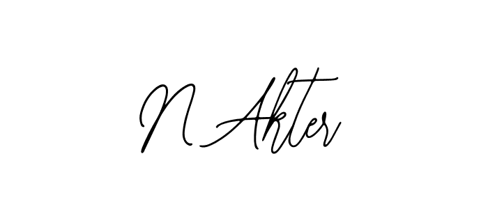 Make a beautiful signature design for name N Akter. With this signature (Bearetta-2O07w) style, you can create a handwritten signature for free. N Akter signature style 12 images and pictures png