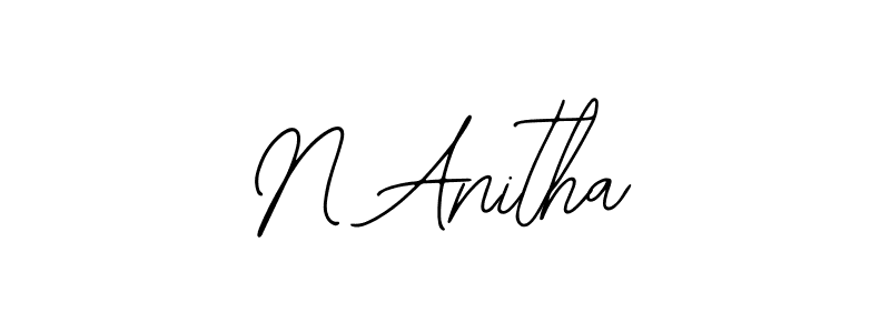 You should practise on your own different ways (Bearetta-2O07w) to write your name (N Anitha) in signature. don't let someone else do it for you. N Anitha signature style 12 images and pictures png