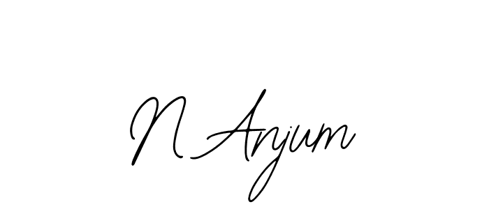 Make a beautiful signature design for name N Anjum. With this signature (Bearetta-2O07w) style, you can create a handwritten signature for free. N Anjum signature style 12 images and pictures png