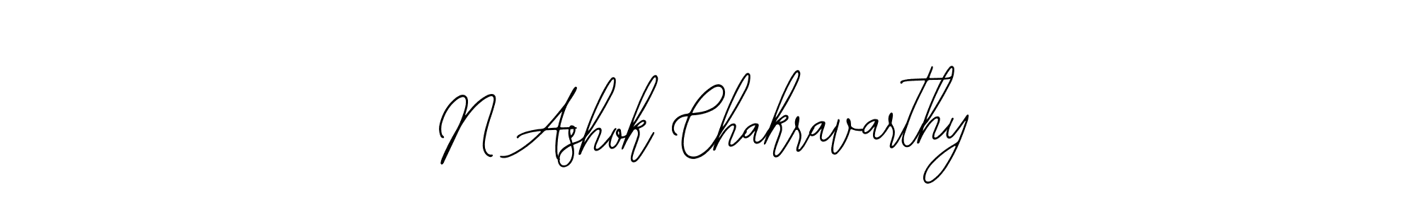 How to make N Ashok Chakravarthy name signature. Use Bearetta-2O07w style for creating short signs online. This is the latest handwritten sign. N Ashok Chakravarthy signature style 12 images and pictures png