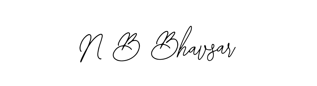 Design your own signature with our free online signature maker. With this signature software, you can create a handwritten (Bearetta-2O07w) signature for name N B Bhavsar. N B Bhavsar signature style 12 images and pictures png