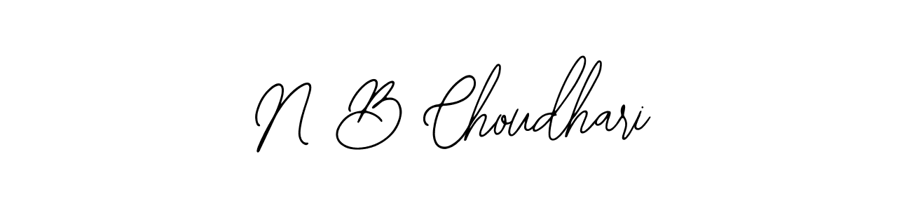 The best way (Bearetta-2O07w) to make a short signature is to pick only two or three words in your name. The name N B Choudhari include a total of six letters. For converting this name. N B Choudhari signature style 12 images and pictures png