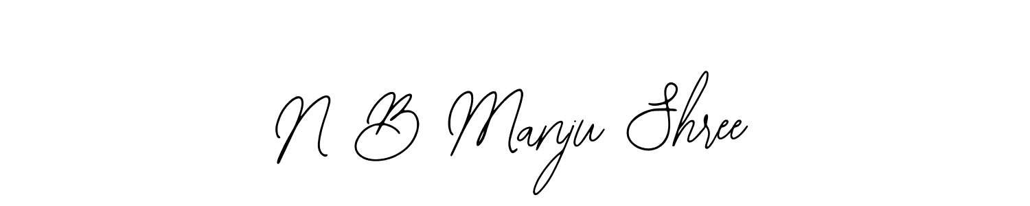 Also You can easily find your signature by using the search form. We will create N B Manju Shree name handwritten signature images for you free of cost using Bearetta-2O07w sign style. N B Manju Shree signature style 12 images and pictures png