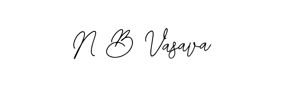 Make a beautiful signature design for name N B Vasava. Use this online signature maker to create a handwritten signature for free. N B Vasava signature style 12 images and pictures png