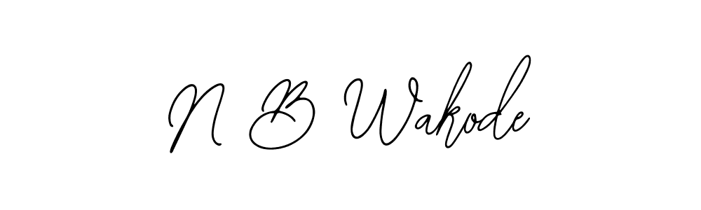 Create a beautiful signature design for name N B Wakode. With this signature (Bearetta-2O07w) fonts, you can make a handwritten signature for free. N B Wakode signature style 12 images and pictures png