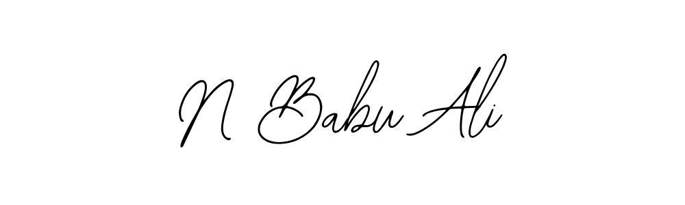 Create a beautiful signature design for name N Babu Ali. With this signature (Bearetta-2O07w) fonts, you can make a handwritten signature for free. N Babu Ali signature style 12 images and pictures png
