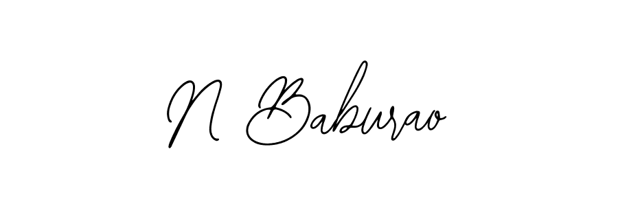 Make a beautiful signature design for name N Baburao. With this signature (Bearetta-2O07w) style, you can create a handwritten signature for free. N Baburao signature style 12 images and pictures png