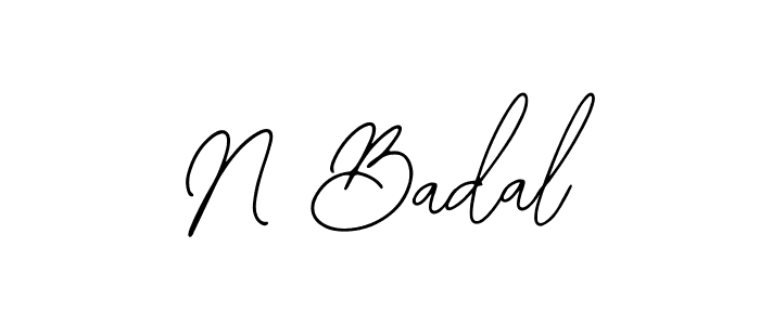 Use a signature maker to create a handwritten signature online. With this signature software, you can design (Bearetta-2O07w) your own signature for name N Badal. N Badal signature style 12 images and pictures png