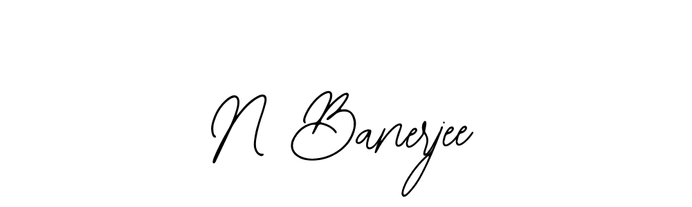 Use a signature maker to create a handwritten signature online. With this signature software, you can design (Bearetta-2O07w) your own signature for name N Banerjee. N Banerjee signature style 12 images and pictures png