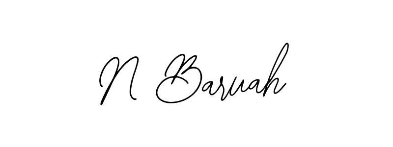 Design your own signature with our free online signature maker. With this signature software, you can create a handwritten (Bearetta-2O07w) signature for name N Baruah. N Baruah signature style 12 images and pictures png