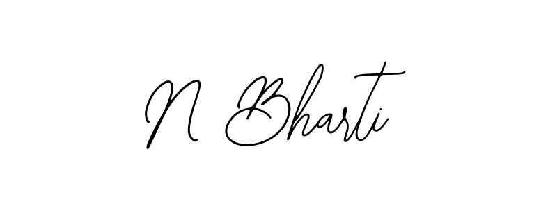 This is the best signature style for the N Bharti name. Also you like these signature font (Bearetta-2O07w). Mix name signature. N Bharti signature style 12 images and pictures png