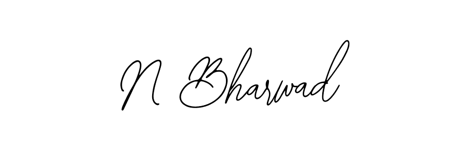 How to make N Bharwad signature? Bearetta-2O07w is a professional autograph style. Create handwritten signature for N Bharwad name. N Bharwad signature style 12 images and pictures png