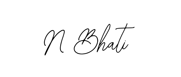 if you are searching for the best signature style for your name N Bhati. so please give up your signature search. here we have designed multiple signature styles  using Bearetta-2O07w. N Bhati signature style 12 images and pictures png