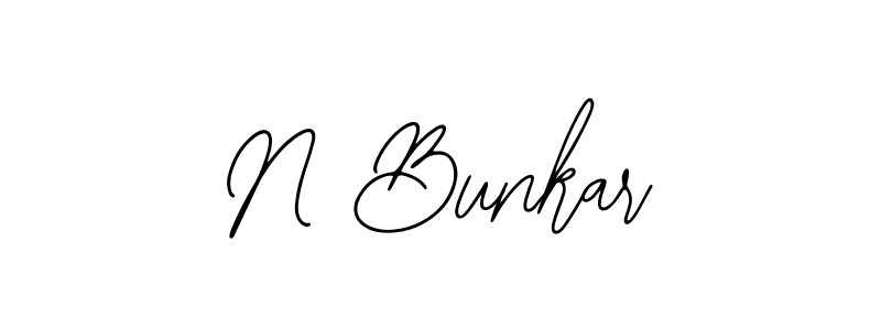 Make a beautiful signature design for name N Bunkar. With this signature (Bearetta-2O07w) style, you can create a handwritten signature for free. N Bunkar signature style 12 images and pictures png