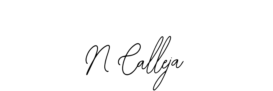 Design your own signature with our free online signature maker. With this signature software, you can create a handwritten (Bearetta-2O07w) signature for name N Calleja. N Calleja signature style 12 images and pictures png