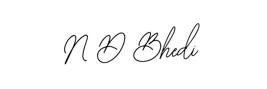 N D Bhedi stylish signature style. Best Handwritten Sign (Bearetta-2O07w) for my name. Handwritten Signature Collection Ideas for my name N D Bhedi. N D Bhedi signature style 12 images and pictures png