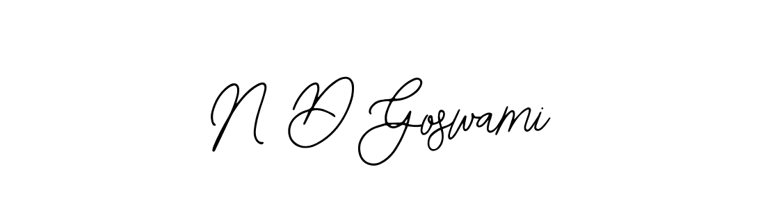 How to make N D Goswami signature? Bearetta-2O07w is a professional autograph style. Create handwritten signature for N D Goswami name. N D Goswami signature style 12 images and pictures png