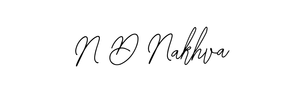 How to make N D Nakhva signature? Bearetta-2O07w is a professional autograph style. Create handwritten signature for N D Nakhva name. N D Nakhva signature style 12 images and pictures png