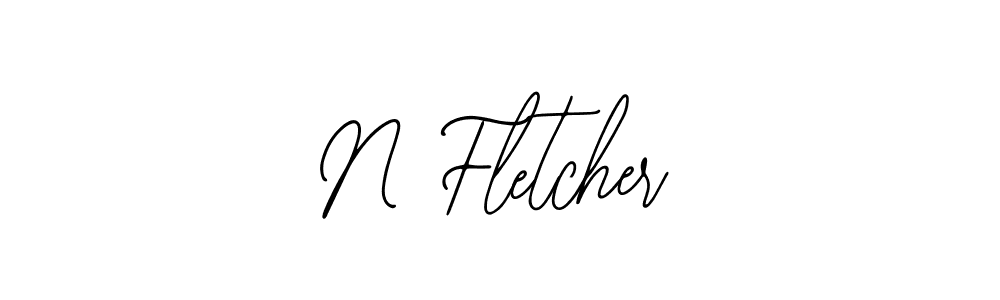 How to make N Fletcher name signature. Use Bearetta-2O07w style for creating short signs online. This is the latest handwritten sign. N Fletcher signature style 12 images and pictures png