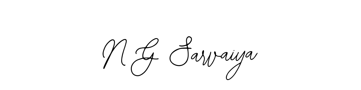 N G Sarvaiya stylish signature style. Best Handwritten Sign (Bearetta-2O07w) for my name. Handwritten Signature Collection Ideas for my name N G Sarvaiya. N G Sarvaiya signature style 12 images and pictures png