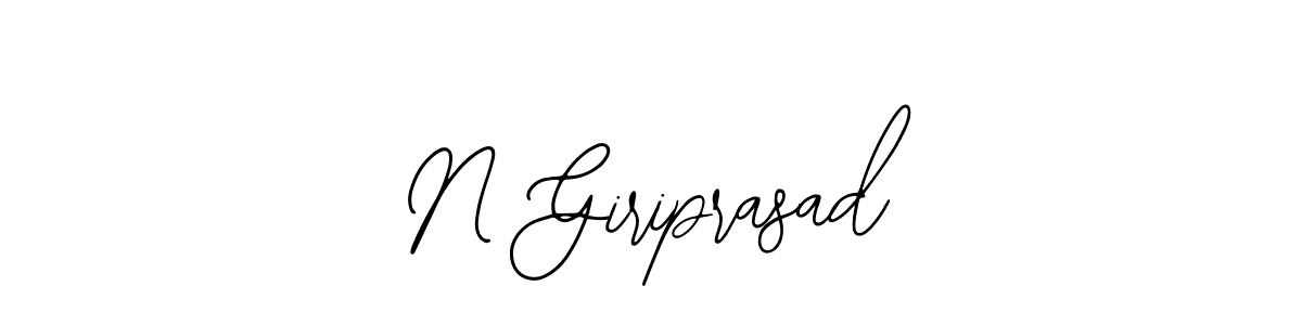 Design your own signature with our free online signature maker. With this signature software, you can create a handwritten (Bearetta-2O07w) signature for name N Giriprasad. N Giriprasad signature style 12 images and pictures png