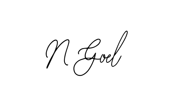 How to make N Goel name signature. Use Bearetta-2O07w style for creating short signs online. This is the latest handwritten sign. N Goel signature style 12 images and pictures png