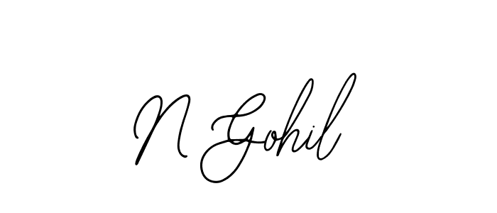 Make a beautiful signature design for name N Gohil. With this signature (Bearetta-2O07w) style, you can create a handwritten signature for free. N Gohil signature style 12 images and pictures png