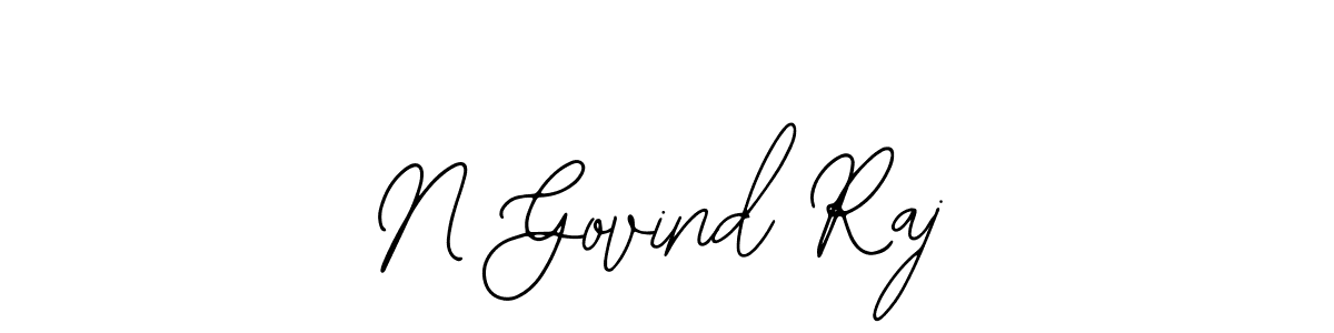 The best way (Bearetta-2O07w) to make a short signature is to pick only two or three words in your name. The name N Govind Raj include a total of six letters. For converting this name. N Govind Raj signature style 12 images and pictures png