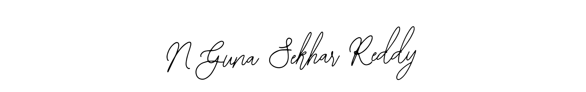 Design your own signature with our free online signature maker. With this signature software, you can create a handwritten (Bearetta-2O07w) signature for name N Guna Sekhar Reddy. N Guna Sekhar Reddy signature style 12 images and pictures png