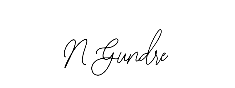 You should practise on your own different ways (Bearetta-2O07w) to write your name (N Gundre) in signature. don't let someone else do it for you. N Gundre signature style 12 images and pictures png