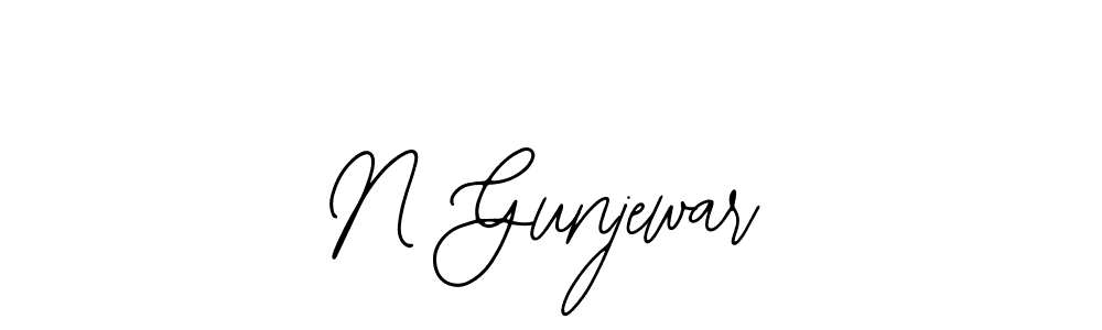 Also we have N Gunjewar name is the best signature style. Create professional handwritten signature collection using Bearetta-2O07w autograph style. N Gunjewar signature style 12 images and pictures png