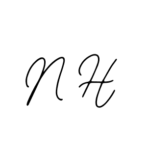 How to make N H name signature. Use Bearetta-2O07w style for creating short signs online. This is the latest handwritten sign. N H signature style 12 images and pictures png
