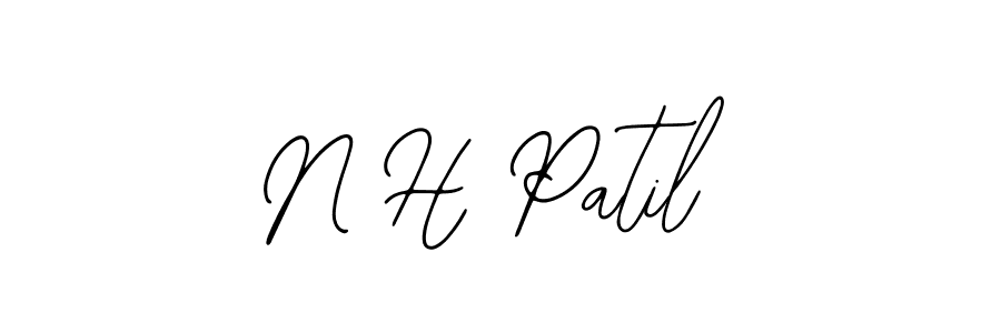 Make a beautiful signature design for name N H Patil. With this signature (Bearetta-2O07w) style, you can create a handwritten signature for free. N H Patil signature style 12 images and pictures png