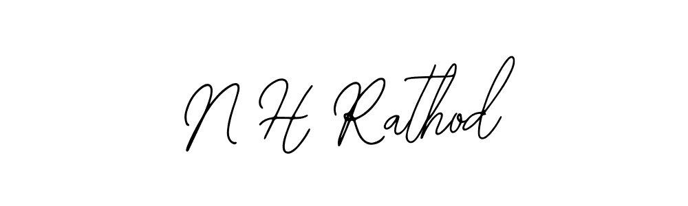 if you are searching for the best signature style for your name N H Rathod. so please give up your signature search. here we have designed multiple signature styles  using Bearetta-2O07w. N H Rathod signature style 12 images and pictures png