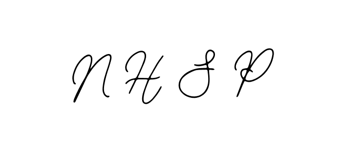 The best way (Bearetta-2O07w) to make a short signature is to pick only two or three words in your name. The name N H S P include a total of six letters. For converting this name. N H S P signature style 12 images and pictures png
