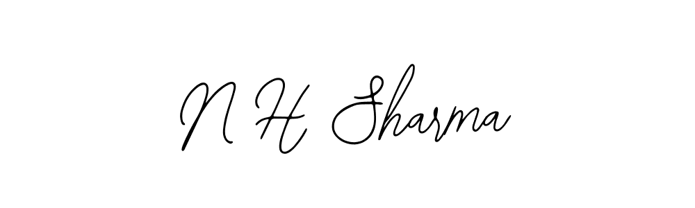 You should practise on your own different ways (Bearetta-2O07w) to write your name (N H Sharma) in signature. don't let someone else do it for you. N H Sharma signature style 12 images and pictures png