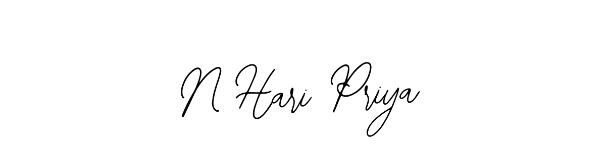 Design your own signature with our free online signature maker. With this signature software, you can create a handwritten (Bearetta-2O07w) signature for name N Hari Priya. N Hari Priya signature style 12 images and pictures png