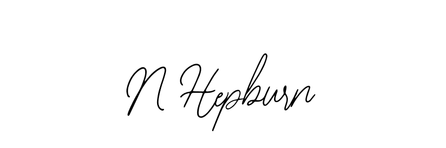 if you are searching for the best signature style for your name N Hepburn. so please give up your signature search. here we have designed multiple signature styles  using Bearetta-2O07w. N Hepburn signature style 12 images and pictures png