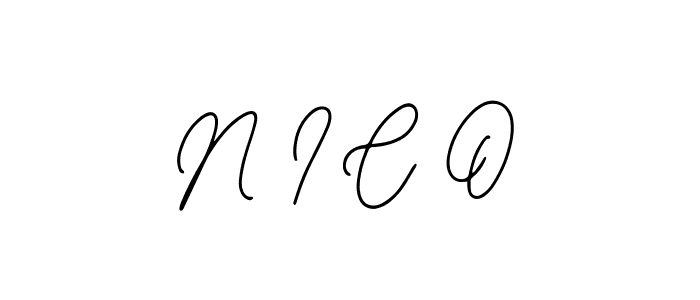 This is the best signature style for the N I C O name. Also you like these signature font (Bearetta-2O07w). Mix name signature. N I C O signature style 12 images and pictures png