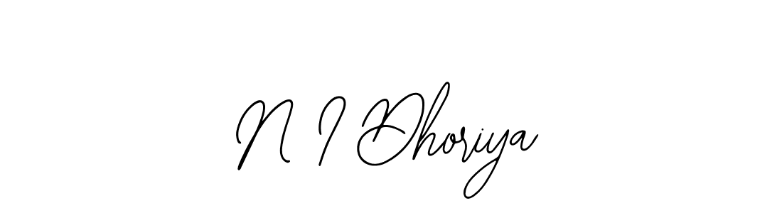 How to make N I Dhoriya signature? Bearetta-2O07w is a professional autograph style. Create handwritten signature for N I Dhoriya name. N I Dhoriya signature style 12 images and pictures png